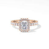 Radiant Halo & Pave Lab Grown Diamond Engagement Ring
