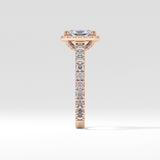 Radiant Halo & Pave Lab Grown Diamond Engagement Ring