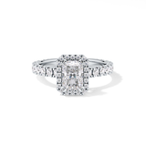 Radiant Halo & Pave Lab Grown Diamond Engagement Ring
