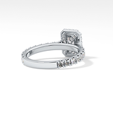 Radiant Halo & Pave Lab Grown Diamond Engagement Ring