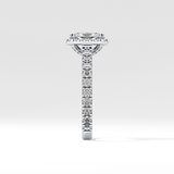 Radiant Halo & Pave Lab Grown Diamond Engagement Ring