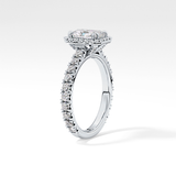 Radiant Halo & Pave Lab Grown Diamond Engagement Ring