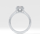 Radiant Halo & Pave Lab Grown Diamond Engagement Ring