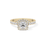 Princess Halo & Pave Lab Grown Diamond Engagement Ring
