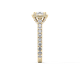Princess Halo & Pave Lab Grown Diamond Engagement Ring