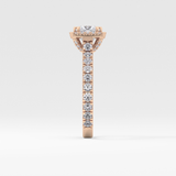 Princess Halo & Pave Lab Grown Diamond Engagement Ring