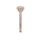 Princess Halo & Pave Lab Grown Diamond Engagement Ring