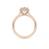 Princess Halo & Pave Lab Grown Diamond Engagement Ring