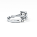 Princess Halo & Pave Lab Grown Diamond Engagement Ring