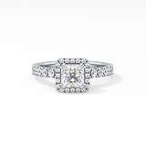 Princess Halo & Pave Lab Grown Diamond Engagement Ring