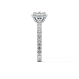 Princess Halo & Pave Lab Grown Diamond Engagement Ring