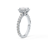 Princess Halo & Pave Lab Grown Diamond Engagement Ring