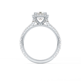 Princess Halo & Pave Lab Grown Diamond Engagement Ring