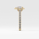 Pear Halo & Pave Lab Grown Diamond Engagement Ring