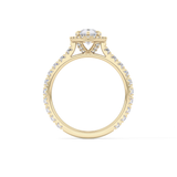 Pear Halo & Pave Lab Grown Diamond Engagement Ring