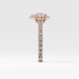 Pear Halo & Pave Lab Grown Diamond Engagement Ring