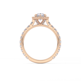 Pear Halo & Pave Lab Grown Diamond Engagement Ring