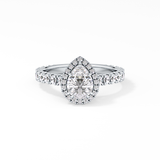 Pear Halo & Pave Lab Grown Diamond Engagement Ring