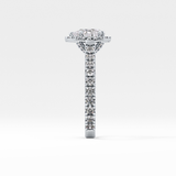 Pear Halo & Pave Lab Grown Diamond Engagement Ring
