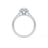 Pear Halo & Pave Lab Grown Diamond Engagement Ring