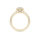 Marquise Halo & Pave Lab Grown Diamond Engagement Ring