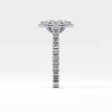 Marquise Halo & Pave Lab Grown Diamond Engagement Ring