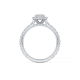 Marquise Halo & Pave Lab Grown Diamond Engagement Ring