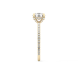 Round Hidden Halo & Pave Lab Grown Diamond Engagement Ring