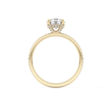 Round Hidden Halo & Pave Lab Grown Diamond Engagement Ring