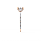 Round Hidden Halo & Pave Lab Grown Diamond Engagement Ring