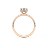 Round Hidden Halo & Pave Lab Grown Diamond Engagement Ring