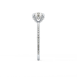 Round Hidden Halo & Pave Lab Grown Diamond Engagement Ring