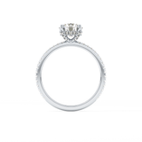Round Hidden Halo & Pave Lab Grown Diamond Engagement Ring