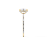 Oval Hidden Halo & Pave Lab Grown Diamond Engagement Ring