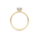 Oval Hidden Halo & Pave Lab Grown Diamond Engagement Ring