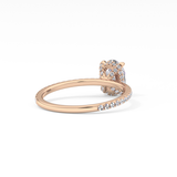 Oval Hidden Halo & Pave Lab Grown Diamond Engagement Ring