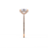 Oval Hidden Halo & Pave Lab Grown Diamond Engagement Ring