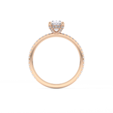 Oval Hidden Halo & Pave Lab Grown Diamond Engagement Ring