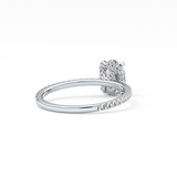 Oval Hidden Halo & Pave Lab Grown Diamond Engagement Ring