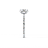 Oval Hidden Halo & Pave Lab Grown Diamond Engagement Ring