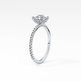 Oval Hidden Halo & Pave Lab Grown Diamond Engagement Ring