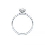 Oval Hidden Halo & Pave Lab Grown Diamond Engagement Ring