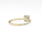 Cushion Hiiden Halo & Pave Lab Grown Diamond Engagement Ring