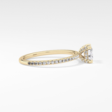 Cushion Hiiden Halo & Pave Lab Grown Diamond Engagement Ring