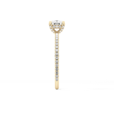 Cushion Hiiden Halo & Pave Lab Grown Diamond Engagement Ring