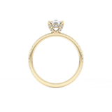 Cushion Hiiden Halo & Pave Lab Grown Diamond Engagement Ring