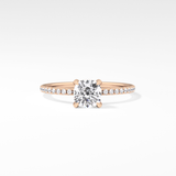 Cushion Hiiden Halo & Pave Lab Grown Diamond Engagement Ring