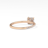 Cushion Hiiden Halo & Pave Lab Grown Diamond Engagement Ring