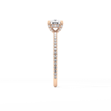 Cushion Hiiden Halo & Pave Lab Grown Diamond Engagement Ring