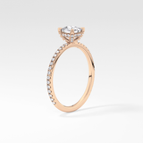 Cushion Hiiden Halo & Pave Lab Grown Diamond Engagement Ring